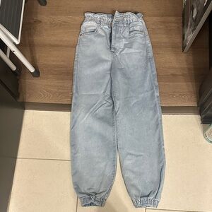 Express Light Blue Ankle Jeans